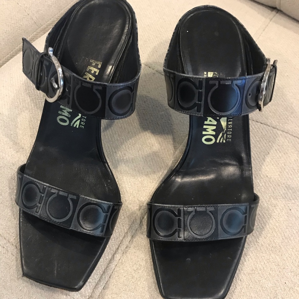 Ferragamo black heels